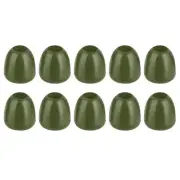 20Pcs Plastic Bell End Stoppers, Cord End Lock Rope Fastener, Dark Green