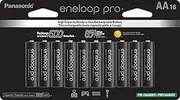 Panasonic BK-3HCCA16FA eneloop pro AA High Capacity Ni-MH Pre-Charged Rechargeable Batteries, 16 Pack