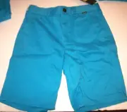 NEW Hurley boys sz 14 turquoise blue khaki chino long walk shorts