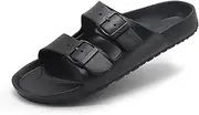[BEMGNAR] Men’s Lightweight Comfort Slides Double Buckle Slip-on Adjustable EVA Orthopedic Flat Sandals