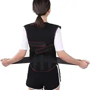 Corrector Tourmaline Self-Heating Vest Full Back Support Belt Waist Brace Spine Shoulder Correction,Large,Large