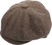 [GLSTOY] Stylish Octagonal Hat for Women Warm Autumn Fashion Beret Comfortable Double Design for Outdoor Activities and Everyday Wear Light Brown