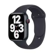 Silicone Sports Band For Apple Watch Series 4-7/SE 38mm 44mm Black