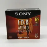 Sony CD-R Music Audio80 min Recordable Slim Cases 10-Pack