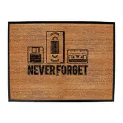 Never Forget Floppy Vhs Tape Retro - Funny Novelty Doormat Man Cave Floor mat