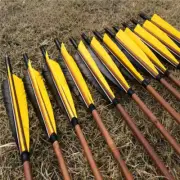 6/12/24pk 28/30/32" Spine 400-500 Handmade Bamboo Arrows for Hunting Recurve Bow