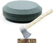 Multi-Purpose Axe Sharpening Stone, 1Pc Round Axe Sharpening Stone, Dual Grit Camping Hatchet Sharpening Stone, Dual Grit Multi-Purpose Axe Sharpener& Hatchet Sharpening Stone Grinding Tool