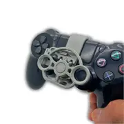 CherrysC Mini gaming wheel steering attachment for PS4 Controller Grey 0001