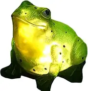 TIAAN 157807 Solar Powered Outdoor LED Light Garden Decor Frog with LED Glowing Shells