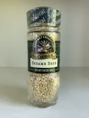 SESAME SEED Sealed Vintage McCormick Spice Jar Spice Bottle Black Lid Expired
