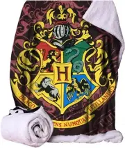 Harry Potter Hogwarts Crest Throw 100 150cm, Brown