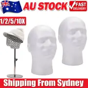 UP 10X Practical Foam male Mannequin Head Wig Glasses Cap Display Holder Stand