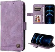 [SEAHAI] Case for Oppo Reno 13 FS (Oppo Reno 13F 5G/4G) Mobile Phone Case, Flip PU Wallet Protective Case with Stand/Card Slot/Magnetic Shockproof Leather Case Ultra Thin Flip Case - Purple