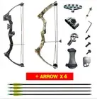 Youth Compound Bow Kits15-20lbs Kids Teenager Junior Target Hunting Black Camo