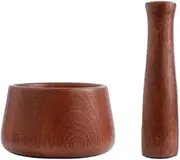 Traditional Grind, Household Garlic Crusher Manual Wooden Garlic Press Cooking Pepper Crusher Pestle Set Medicine Grinder Masher
