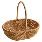 Wicker Basket with Handle Wicker Basket Wedding Flower Girl Basket Picnic,5777