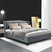 GGP Bed Frame Queen Size Grey Pier