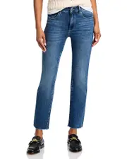 DL1961 Mara Straight Mid Rise Instasculpt Ankle Jeans in Chancery
