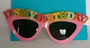 Way to Celebrate! It's My Birthday Rainbow Glasses Pink Frame Tint Glasses New