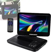 Universal Car DVD Player, 10.5'' HD Swivel Screen, Supports DVD/USB/SD Card, Free Rotation, 6 Hours Built-in Battery, Power-Off Memory Function,Black