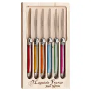 Laguiole Jean Neron 6pc. Butter/Pate Knife Set - Mixed Colour