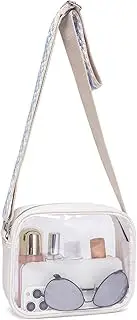CLUCI Clear Crossbody Bags for Women,Small Clear Shoulder Purse Stadium Approved TPU Clear Purses bag with Adjustable Strap