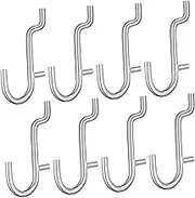 ETHZZLE 20pcs Peg Board Hook Pegboard Hooks j Peg Boards Stainless Hook Stickers Utensil Hooks J Hooks for Hanging Peg Board Storage Pegboard j Hook Hooks Hangers Silver Stainless Steel