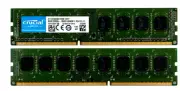 New Crucial 16GB 2x8GB DDR3 PC3L-12800U 1600MHz 1.35V Desktop Memory RAM DIMM