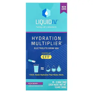 [iHerb] Liquid I.V. Hydration Multiplier，電解質混合飲品，巴西莓味，10 條，每條 0.56 盎司（16 克）