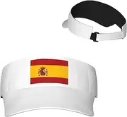 [Generic] National Emblem of Spain Sun Visor Hats Spanish Sunscreen Visor Cap for Sport Beach Tennis Golf Running Hiking