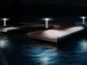 LED Pontoon Light, Aluminium Solar Pillar Light, Motion sensor activation
