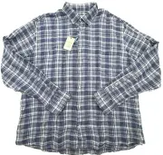 Peter Millar Crown Crafted Men's XL Long Sleeve Button Down Plaid Linen NEW NWT