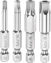 HARFINGTON H3-H8 Pentagon Screwdriver Bit Set 1/4" Hex Shank 2" Length Magnetic Security Screw Driver Power Tool