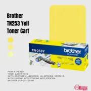 Brother TN253 Yellow Toner Cartridge Yield: 1, 300 Pages/ P/#: TN-253Y