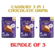 Cadbury Hot Chocolate 3 in 1 Drink Beverage Bundle of 3 (39 Sachets 1170g)
