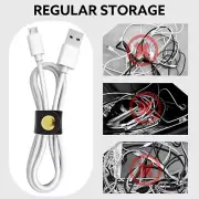 Portable Earphone Cord holder Winder keeper, Leather Cable Cord USB Straps