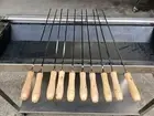 10 x NEW STAINLESS STEEL SQUARE SHISH KEBAB BBQ CYPRUS SKEWERS