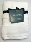 VERA WANG FINGERTIP TOWELS (2) WHITE 100% COTTON 12 X 18 NWT