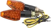 LED Indicator Blinkers Amber Lamp Accessories 2pc UN&IVE&RSAL Motorcycle Flashing Turn Signal Light Lamp Amber Flasher Relay 12V(Yellow)