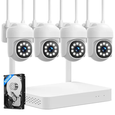 Cameras for Home Security, 2-Way Audio Wireless Security Camera System, 1080P...