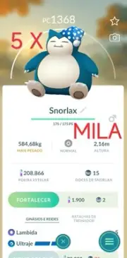 Snorlax Sleep 5 X Non Shiny - Pokemon Go