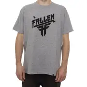 Fallen Footwear Men Hi Volt Marle 100% Cotton Tees Regular Fit Grey