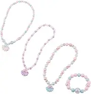 [Ipetboom] 1Set Beaded Jewelry Set for Necklace Bracelet with Pearl Shell Pendant Creative present for School Rewards Parties and Daily Wear
