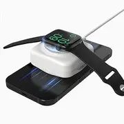 LIMETA 3000mAh Magnetic Wireless Power Bank,2-Port Magnetic Double-Sided Fast Charging,Visually Impaired Friendly Beeper,Stand Powerbank Battery Pack USB-C Compatible for iWatch iPhone16/15/14Series..