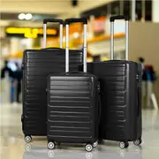 ALFORDSON 3pc Luggage Trolley Set Suitcase Travel TSA Carry On Hard Case Lightweight Black