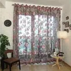1PC Floral Tulle Sheer Curtains For Living Room Bedroom Window Drapes