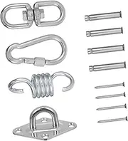 NAMOARLY 1 Set Heavy Duty Swing Hanger Set for Hammock Chair Capacity Easy Install Outdoor Snap Hook for Playground Outdoor Use