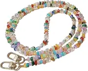Yienning Beaded Phone Wrist Strap, Crossbody Strap Cell Phone Lanyard,Chain Shoulder Crossbody Strap with Tether Tab, Compatible with Most Phones Bag Purse, Multicolor Beaded