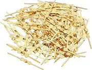 uxcell Chandelier Connector Clip, 100 Pack 40mm/1.6" Length Chandelier Bowtie Pin Replacement for Fastening Crystals Lamp Ceiling Light Parts, Golden