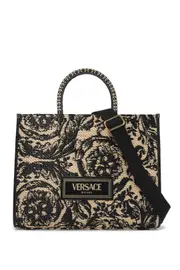 [VERSACE] VERSACE medium athena barocco tote bag in raff